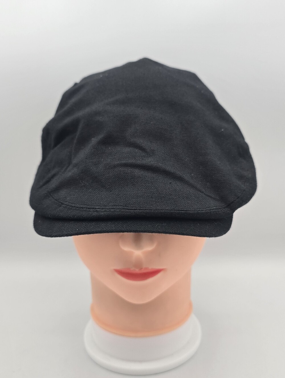 Stetson All American Black Solid Newsboy Flat Cap Hat Size S/M